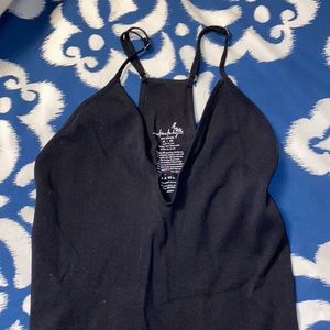 Free people black bodysuit, size medium